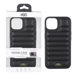 قاب اورجینال HDD چرم پافری طرح دوخت Apple iPhone 13 / iPhone 14 - مشکی (پک دار)