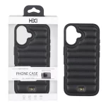 قاب اورجینال HDD چرم پافری طرح دوخت Apple iPhone 16 - مشکی (پک دار)