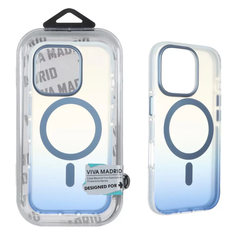 قاب اورجینال VIVA MADRID مات MagSafe دور رنگ Apple iPhone 16 Pro - آبی (پک دار) - تصویر 2