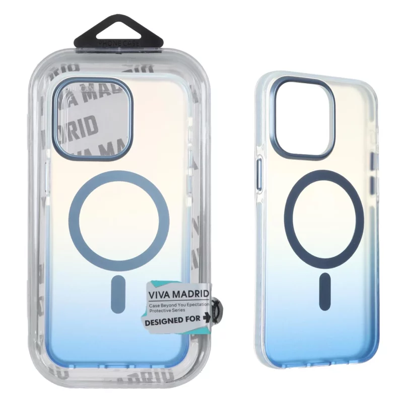 قاب اورجینال VIVA MADRID مات MagSafe دور رنگ Apple iPhone 15 Pro Max - آبی (پک دار) - تصویر 2