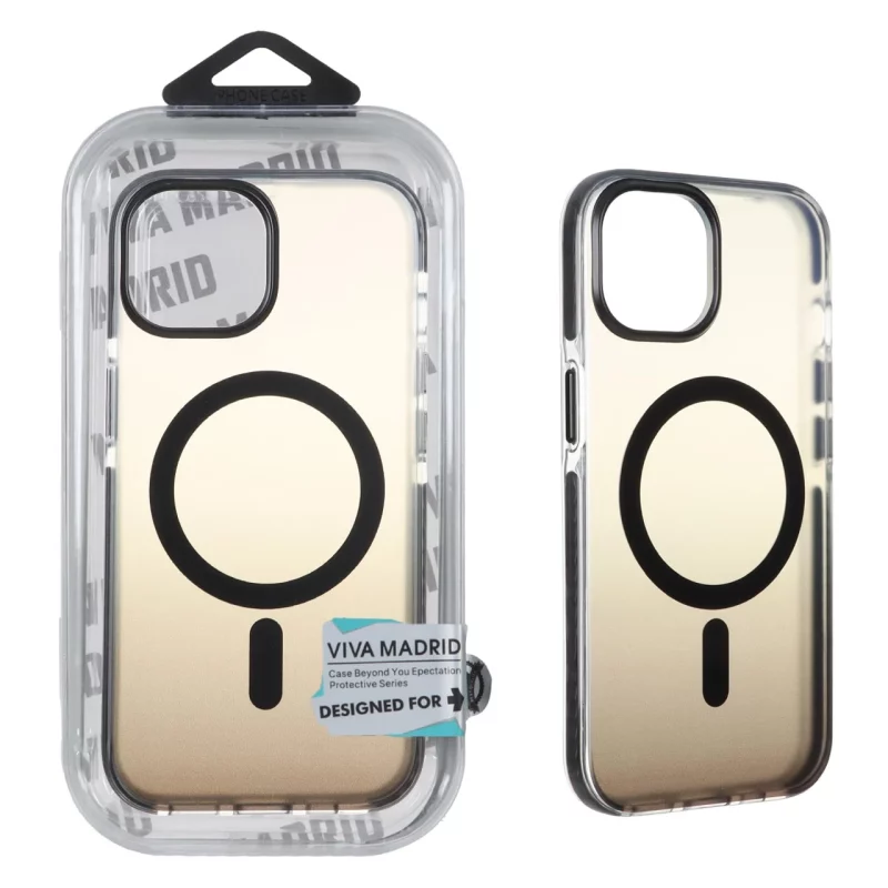 قاب اورجینال VIVA MADRID مات MagSafe دور رنگ Apple iPhone 15 / iPhone 14 / iPhone 13 - مشکی (پک دار) - تصویر 2