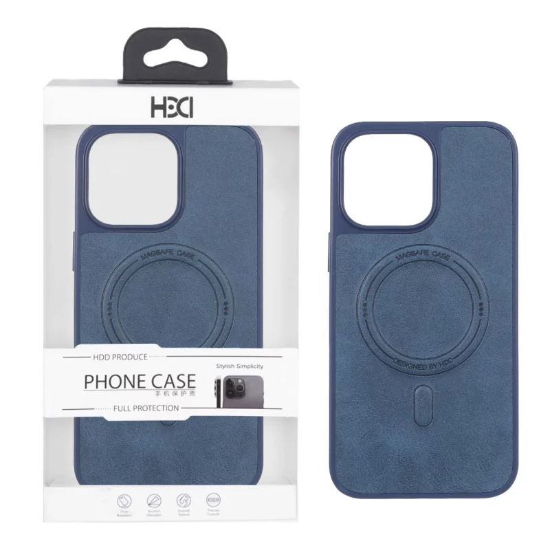 قاب اورجینال HDD چرمی MagSafe مدل Apple iPhone 14 Pro Max - سرمه ای (پک دار) - تصویر 2
