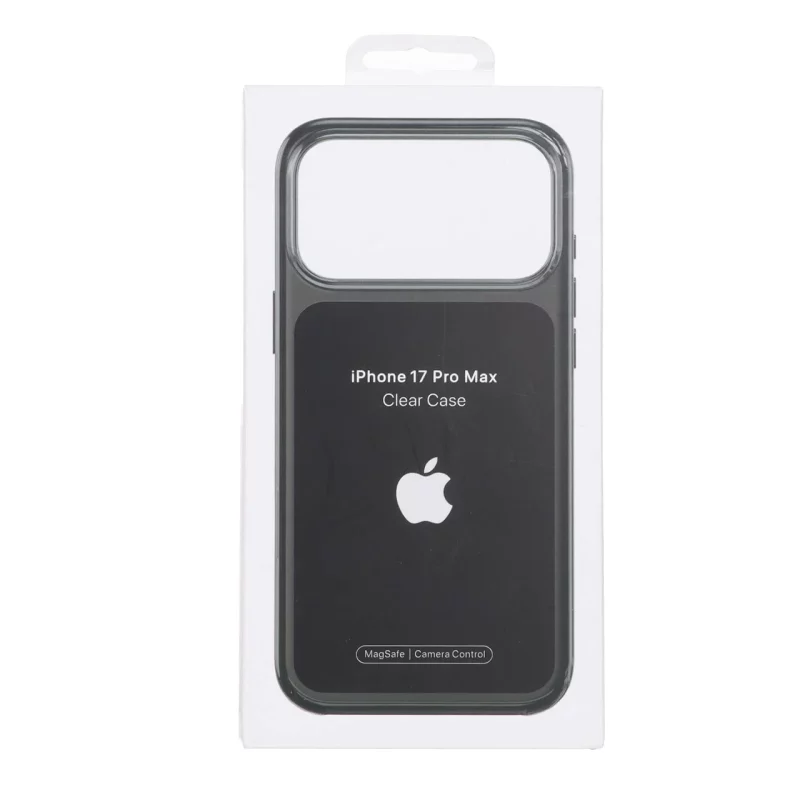 قاب اورجینال Clear Case شفاف MagSafe آی سی دار Apple iPhone 17 Pro Max - مشکی (پک دار) - تصویر 2