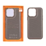 قاب اورجینال HDD برزنتی دور چرم دوخت دار Apple iPhone 14 Pro Max - سبز (پک دار)