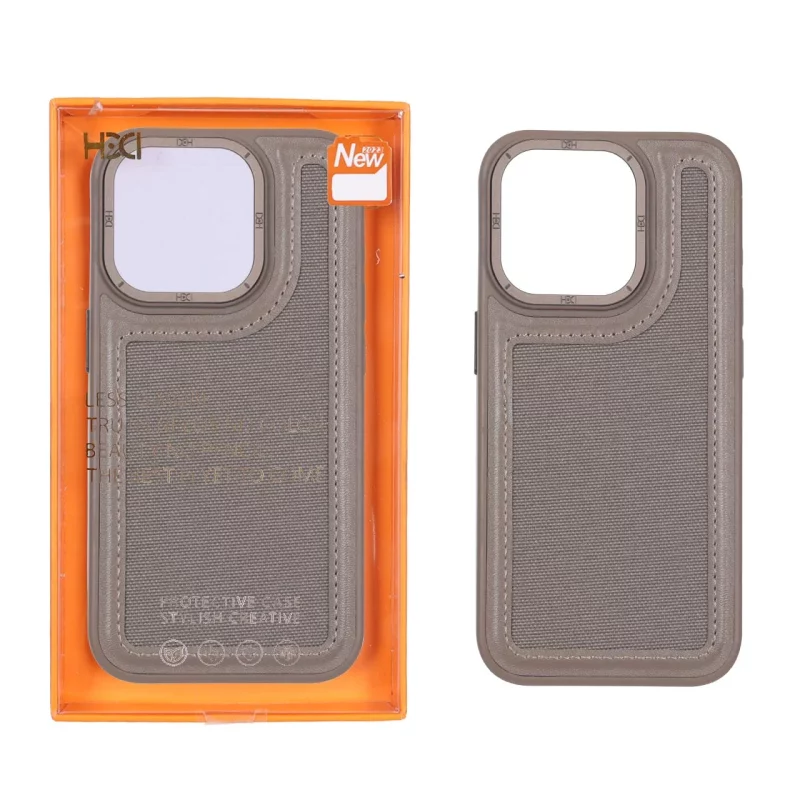 قاب اورجینال HDD برزنتی دور چرم دوخت دار Apple iPhone 15 Pro - سبز (پک دار) - تصویر 2