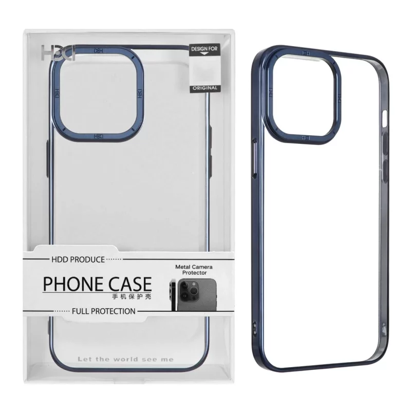 قاب اورجینال HDD شفاف لنز آلومینیومی Apple iPhone 14 Pro Max - سرمه ای (پک دار) - تصویر 2