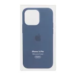 قاب اورجینال درجه یک Silicone Case پاک کنی Magsafe مدل Apple iPhone 14 Pro - سرمه ای (پک دار)