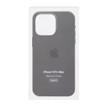قاب اورجینال درجه یک Silicone Case پاک کنی Magsafe مدل Apple iPhone 15 Pro Max - خاکستری (پک دار)