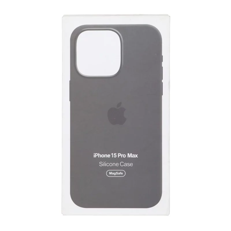 قاب اورجینال درجه یک Silicone Case پاک کنی Magsafe مدل Apple iPhone 15 Pro Max - خاکستری (پک دار) - تصویر 2