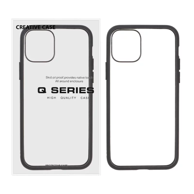 قاب Q Series پشت سخت شفاف دور مشکی Apple iPhone 11 Pro (پک دار) - تصویر 2