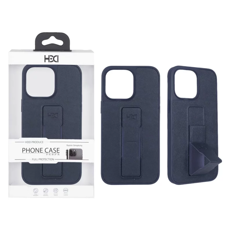 قاب اورجینال HDD چرمی استندشو مگنتی Apple iPhone 14 Pro Max - سرمه ای (پک دار) - تصویر 2