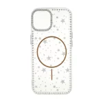 قاب Star شفاف طرح مگ سیف نگین دار Apple iPhone 13 / iPhone 14 - طلایی
