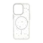 قاب Star شفاف طرح مگ سیف نگین دار Apple iPhone 13 Pro - نقره ای