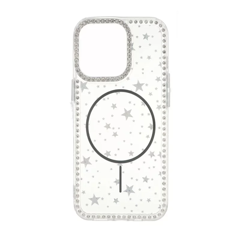 قاب Star شفاف طرح مگ سیف نگین دار Apple iPhone 13 Pro - مشکی - تصویر 2