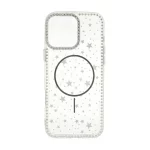 قاب Star شفاف طرح مگ سیف نگین دار Apple iPhone 16 Pro Max - مشکی