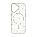 قاب Star شفاف طرح مگ سیف نگین دار Apple iPhone 17 - نقره ای