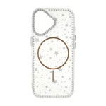 قاب Star شفاف طرح مگ سیف نگین دار Apple iPhone 17 - طلایی