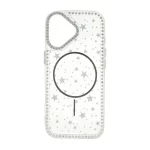 قاب Star شفاف طرح مگ سیف نگین دار Apple iPhone 17 - مشکی