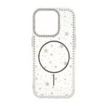 قاب Star شفاف طرح مگ سیف نگین دار Apple iPhone 16 Pro - مشکی