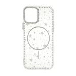 قاب Star شفاف طرح مگ سیف نگین دار Apple iPhone 12 Pro / iPhone 12 - نقره ای