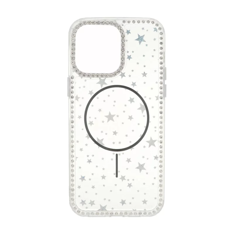 قاب Star شفاف طرح مگ سیف نگین دار Apple iPhone 14 Pro Max - مشکی - تصویر 2