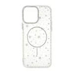 قاب Star شفاف طرح مگ سیف نگین دار Apple iPhone 13 Pro Max - نقره ای