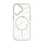 قاب Star شفاف طرح مگ سیف نگین دار Apple iPhone 16 - نقره ای
