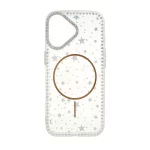 قاب Star شفاف طرح مگ سیف نگین دار Apple iPhone 16 - طلایی