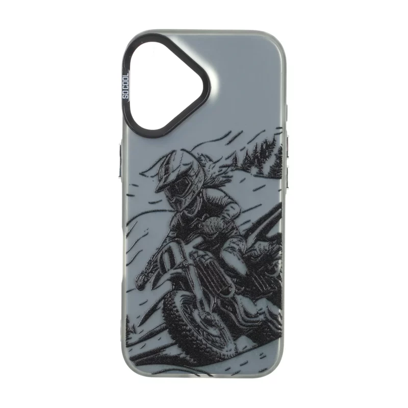 قاب SO COOL بلک لنز دکمه کروم طرح دار Apple iPhone 16 - طرح 23 - تصویر 2