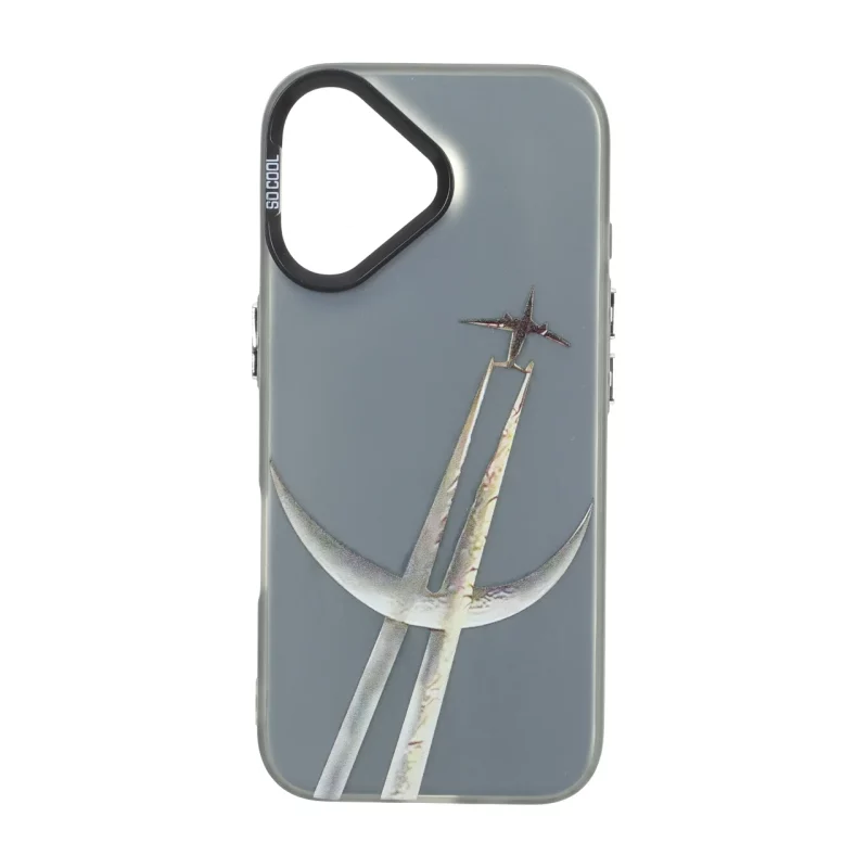 قاب SO COOL بلک لنز دکمه کروم طرح دار Apple iPhone 16 - طرح 24 - تصویر 2