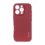 قاب سیلیکونی Spigen محافظ لنزدار Apple iPhone 16 Pro - زرشکی