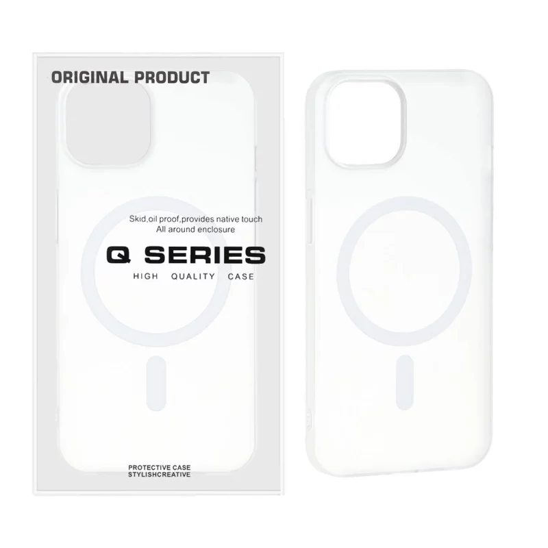 قاب اورجینال Q Serires مات MagSafe مدل Apple iPhone 13 / iPhone 14 - سفید (پک دار) - MPS - تصویر 2
