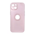قاب طرح الکترواستاتیک مات محافظ لنزدار Apple iPhone 13 / iPhone 14 - صورتی