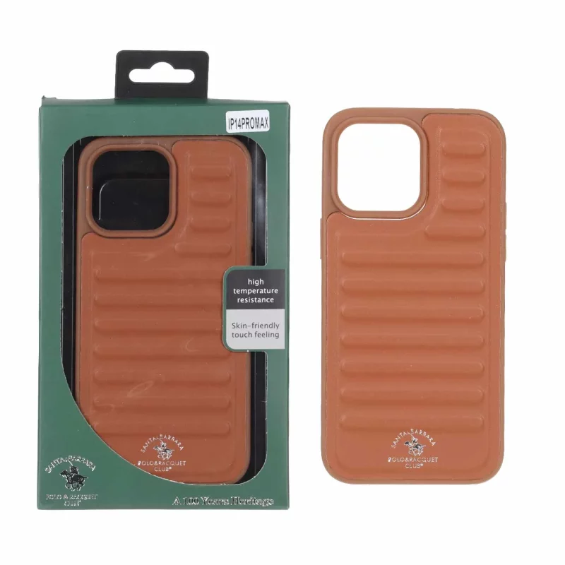 قاب اورجینال چرمی Santa Barbara Polo مدل Apple iPhone 14 Pro Max - قهوه ای (پک دار) - تصویر 2