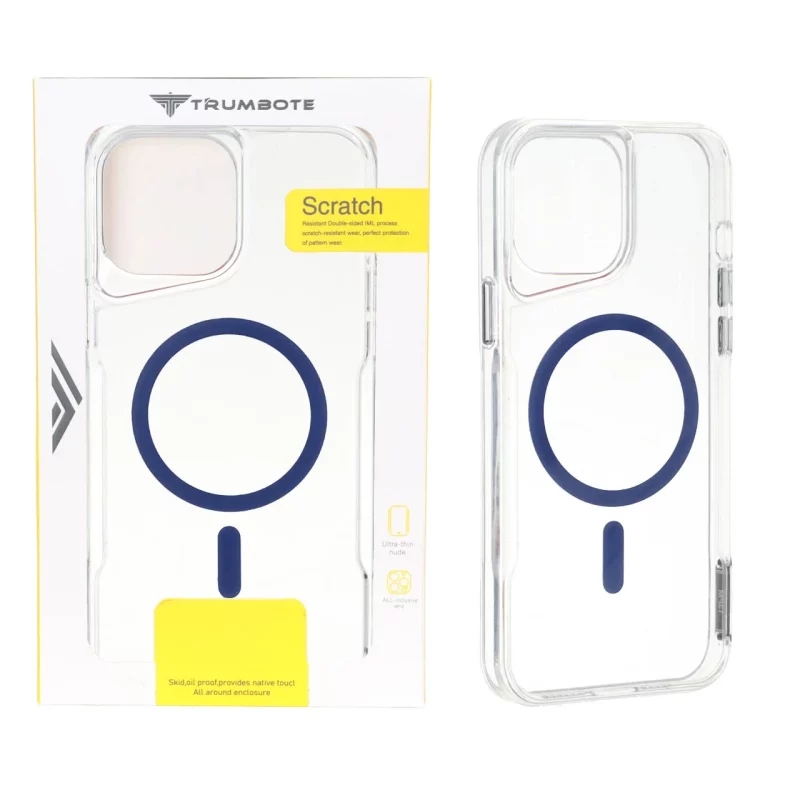 قاب Trumbote NewZone شفاف MagSafe مدل Apple iPhone 15 Pro Max - سرمه ای (پک دار) - تصویر 2