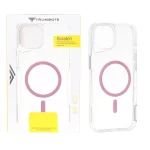 قاب Trumbote NewZone شفاف MagSafe مدل Apple iPhone 13 / iPhone 14 - صورتی (پک دار)