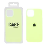 قاب سیلیکونی پاستیلی Apple iPhone 13 / iPhone 14 - سبز فسفری (پک دار)