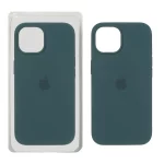 قاب سیلیکونی پاک کنی اورجینال Apple iPhone 15 - سبز تیره (پک اصلی)