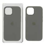 قاب سیلیکونی پاک کنی اورجینال Apple iPhone 15 - سبز زیتونی تیره (پک اصلی)