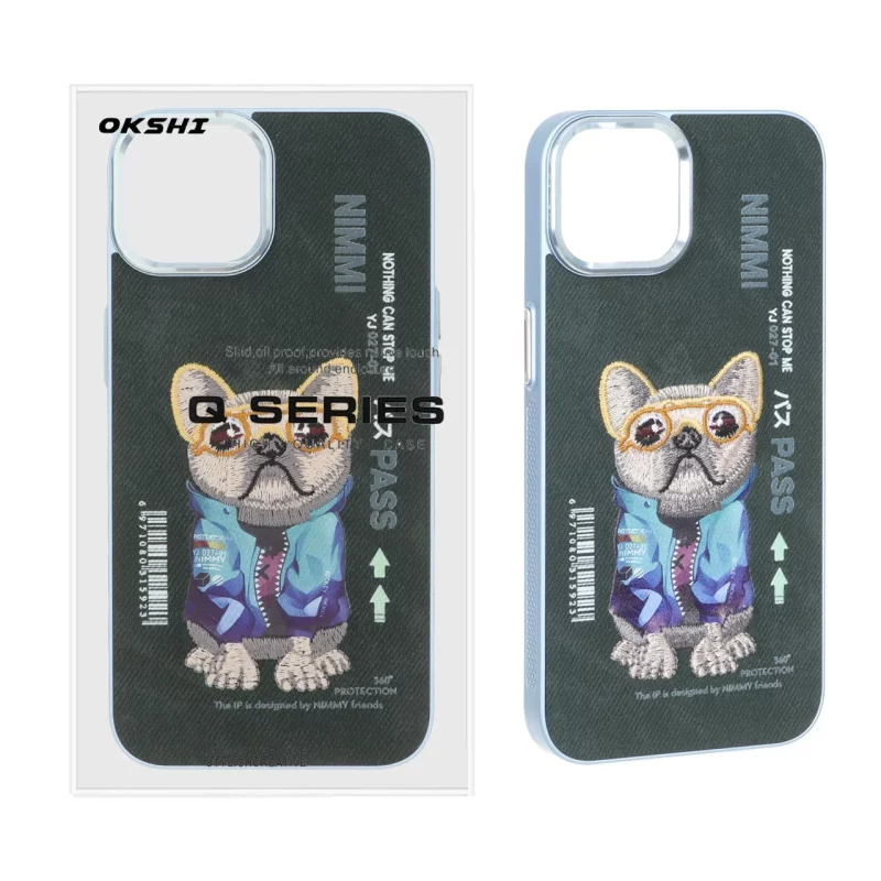 قاب جیر Nimmy گلدوزی برجسته لنز آلومینیومی Apple iPhone 13 / iPhone 14 - طرح 5 (پک دار) - تصویر 2