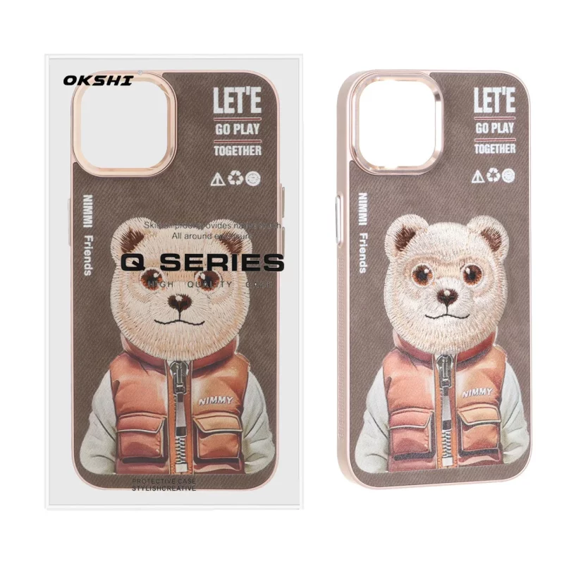قاب جیر Nimmy گلدوزی برجسته لنز آلومینیومی Apple iPhone 13 / iPhone 14 - طرح 6 (پک دار) - تصویر 2