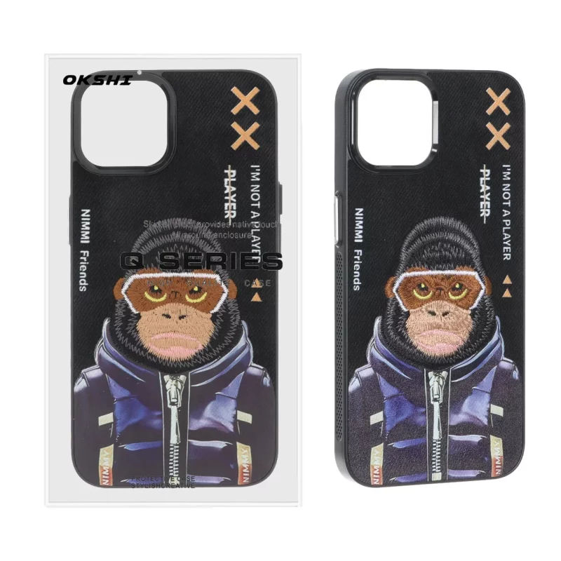 قاب جیر Nimmy گلدوزی برجسته لنز آلومینیومی Apple iPhone 13 / iPhone 14 - طرح 7 (پک دار) - تصویر 2