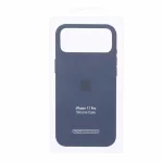 قاب اورجینال درجه یک Silicone Case پاک کنی Magsafe آی سی دار Apple iPhone 17 Pro - سرمه ای (پک دار)