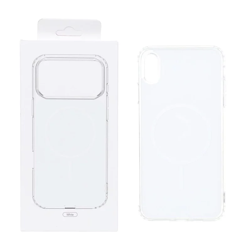 قاب پشت رنگی دور ژله ای با قابلیت شارژ MagSafe مدل Apple iPhone X Max / iPhone XS Max - سفید (پک دار) MPS - تصویر 2