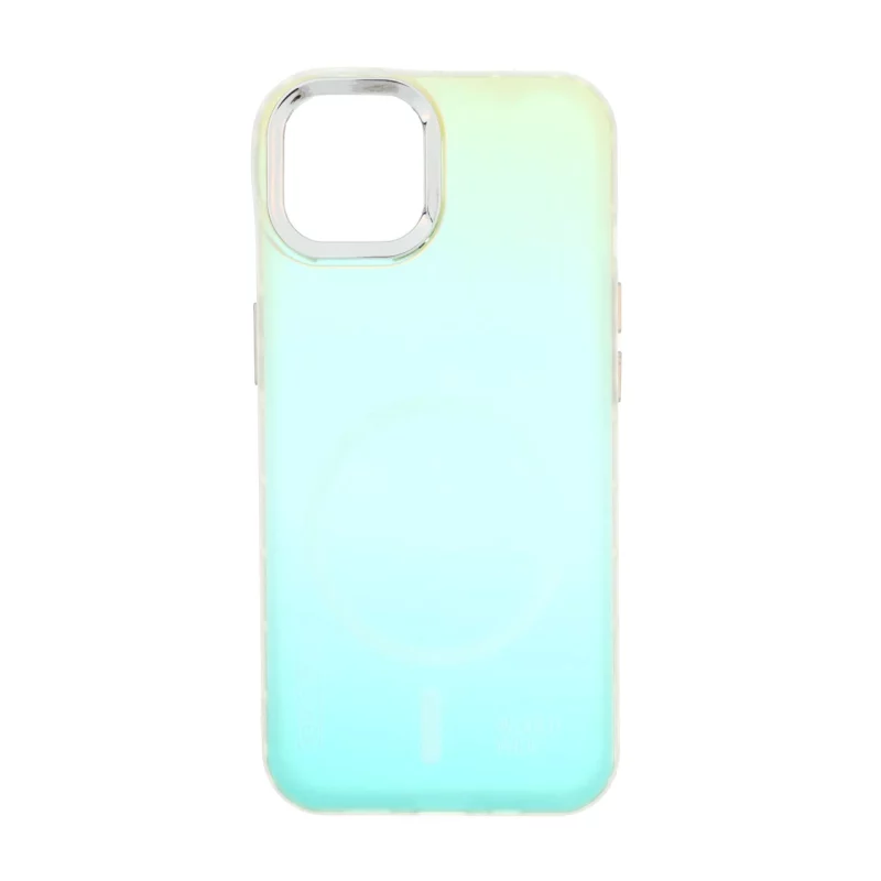قاب هولوگرامی Trend Seaies طرح مگ سیف دو رنگ لنز کروم Apple iPhone 13 / iPhone 14 - زرد سبز - MPS - تصویر 2