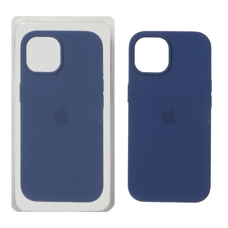 قاب سیلیکونی پاک کنی اورجینال Apple iPhone 15 / iPhone 14 / iPhone 13 - سرمه ای (پک اصلی) - تصویر 2
