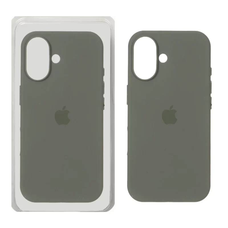 قاب سیلیکونی پاک کنی اورجینال Apple iPhone 16 - سبز زیتونی تیره (پک اصلی) - تصویر 2