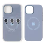 قاب سیلیکونی اورجینال Magsafe با ست محافظ لنز رینگی Apple iPhone 15 / iPhone 14 / iPhone 13 - فیلی (پک دار)