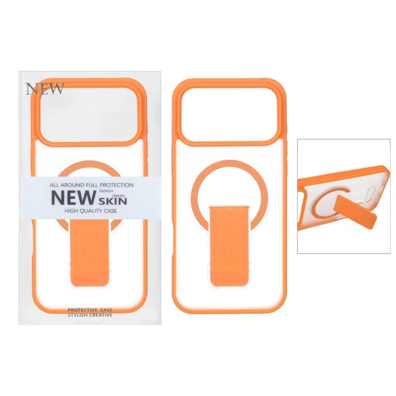 قاب New Skin مات Magsafe استندشو Apple iPhone 17 Pro Max - نارنجی (پک دار) - تصویر 2