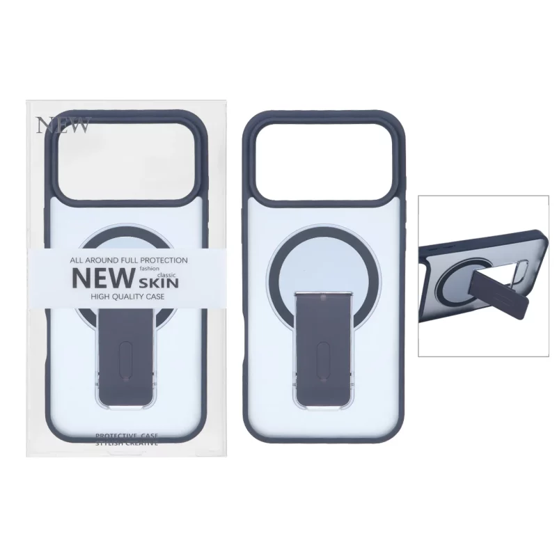 قاب New Skin مات Magsafe استندشو Apple iPhone 17 Pro Max - سرمه ای (پک دار) - تصویر 2